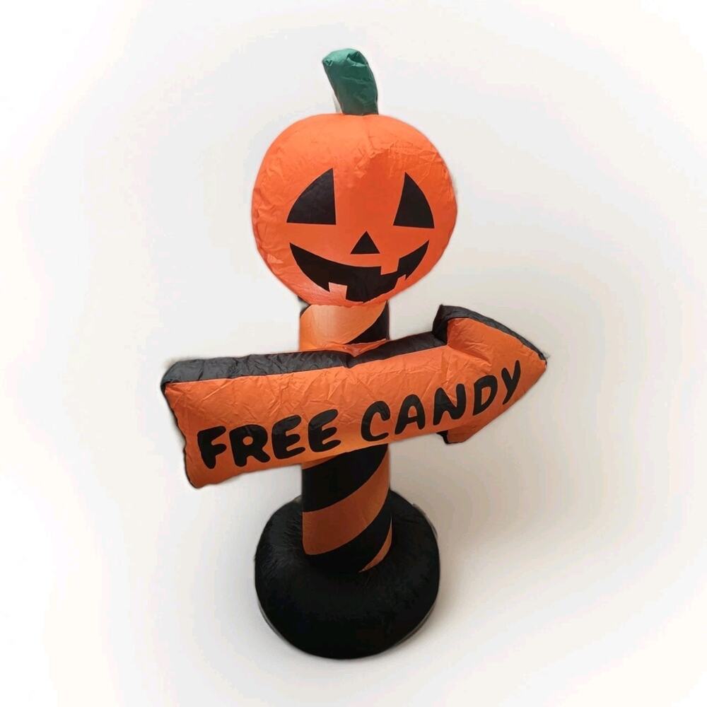 4-foot-tall LED Inflatable Free Candy Sign by Pumpkin Hollow Halloween Yard